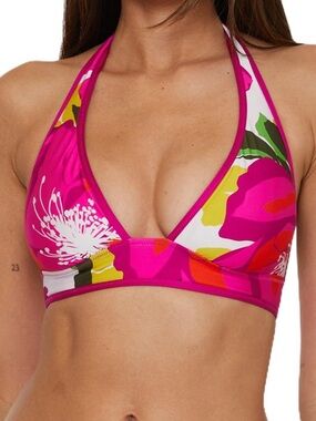 NWT Trina Turk Bloom - Women's Reversible Bikini Top, Floral Print